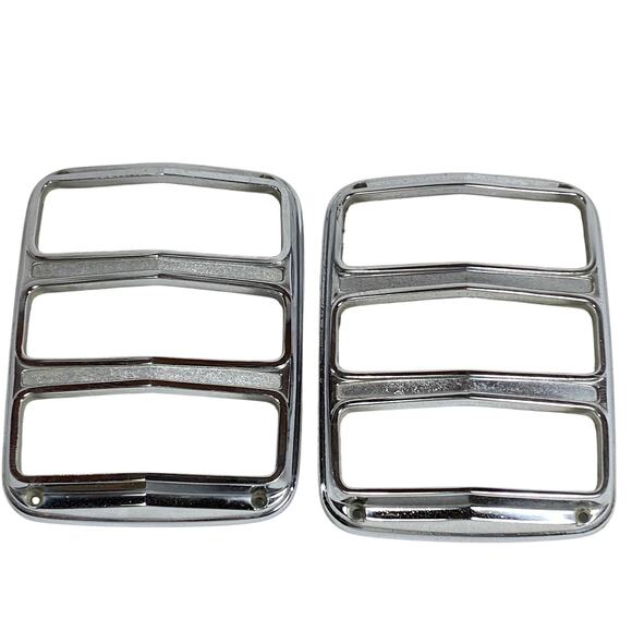 Vintage '64 '66 Ford Mustang Tail Light Bezel Set Pair C4ZB-13449-B OEM Part - Picture 1 of 11